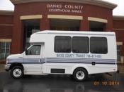 Banks County Transit van in front of Courthouse Annex